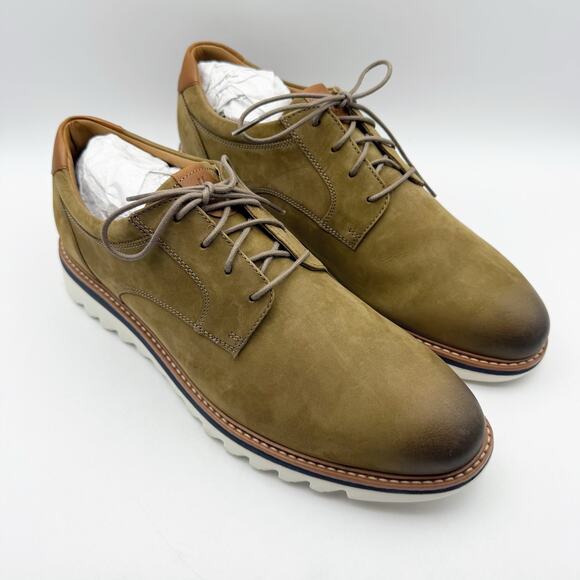 Johnston & Murphy Mens Braydon Plain Toe Sneaker US 12M EU 46 Brown Leather NIB - Picture 6 of 13